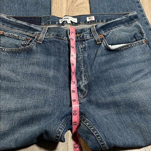 Re/Done Classic Blue Relaxed Crop - Picture 12 of 14